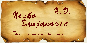 Neško Damjanović vizit kartica